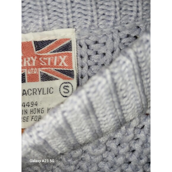 Vintage Cherry Stix Lavender Oversized Sweater Size Small 80s - Picture 4 of 7